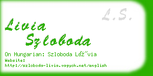 livia szloboda business card